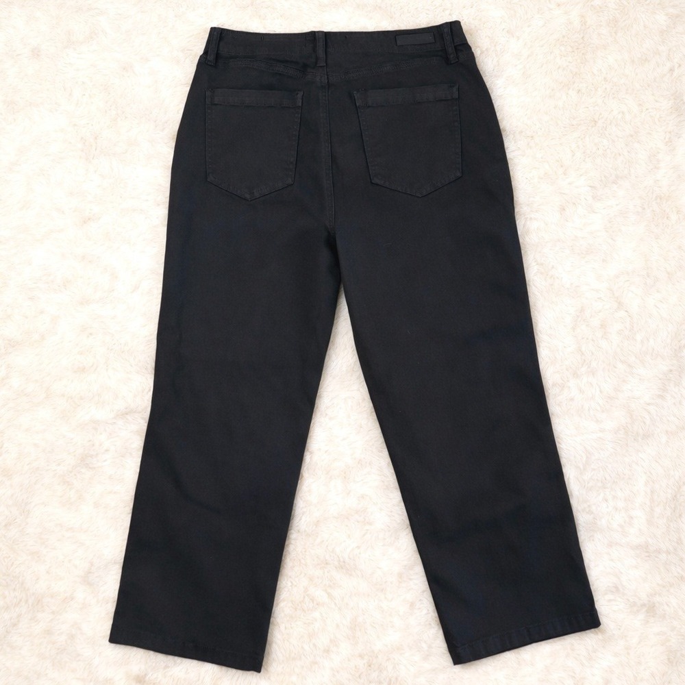 Sanctuary Vacation Black Crop High Rise Flare Jeans 31 Women Utility Streetwear - Picture 3 of 8